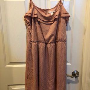 Lauren Conrad blush dress with gold dots